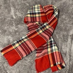 Red plaid scarf
